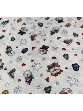 Dianna Marcum Marcus Brothers Snowman Cotton Fabric 16x44 Winter Holiday Crafts